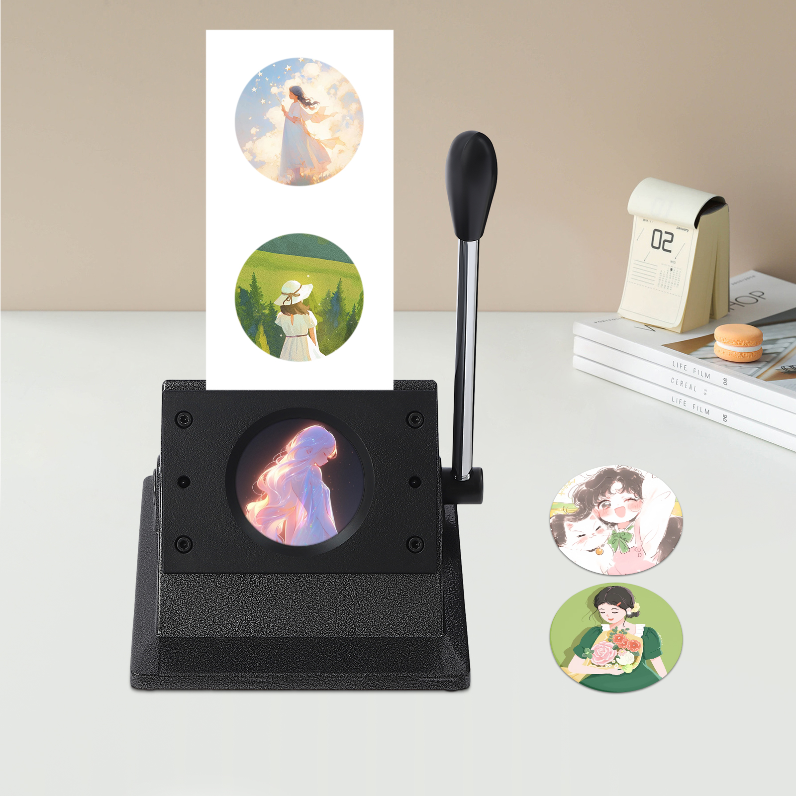 Die Cutting Machine - 58mm Round Punch Die Cutter, Professional