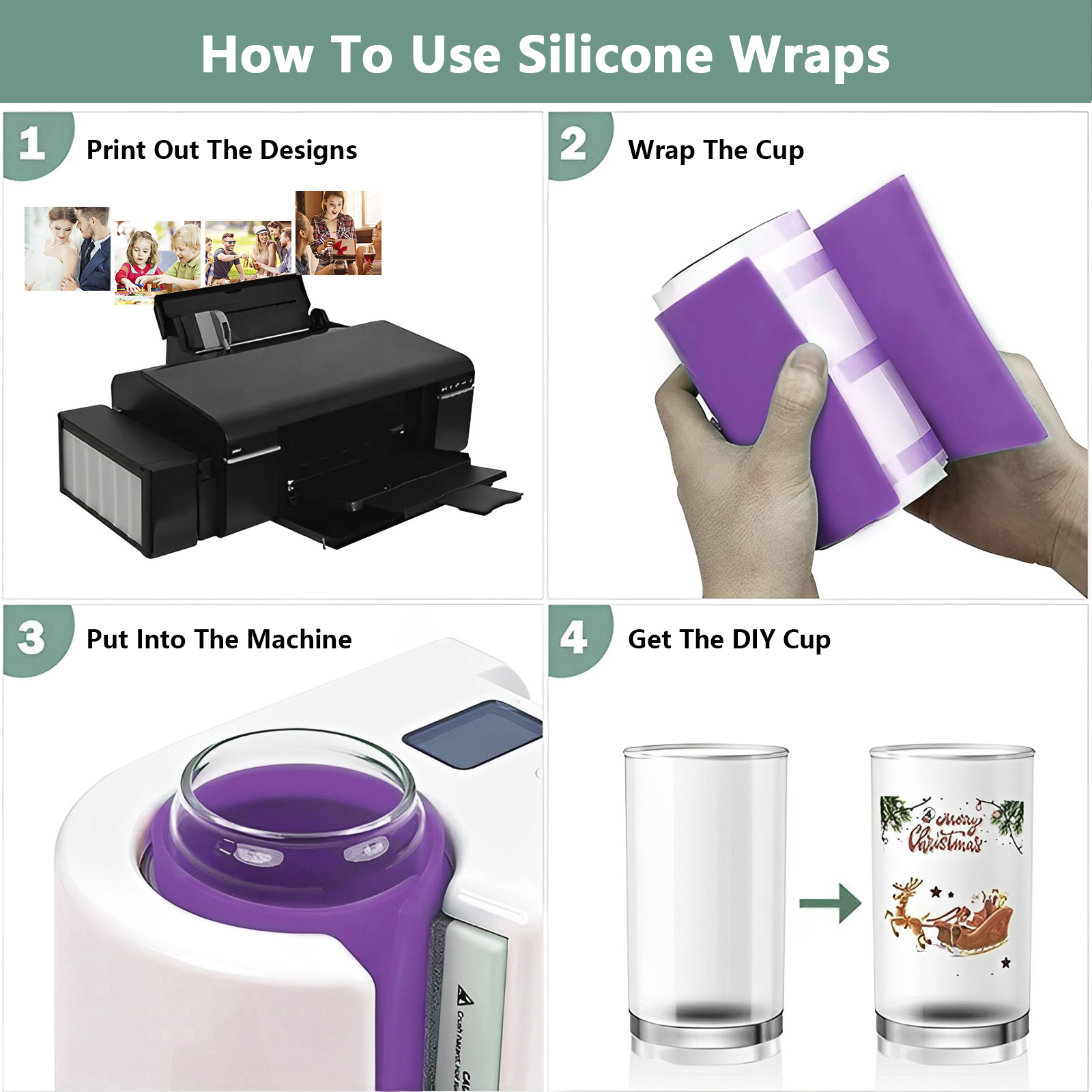 3Pcs Sublimation Tumbler Wrap  - Commercial Printing Press 리뷰 및 가격