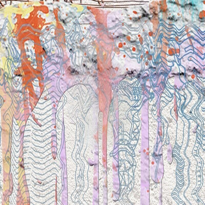 Modern watercolor city silhoue - Commercial Wallpaper Printing 리뷰 및 가격