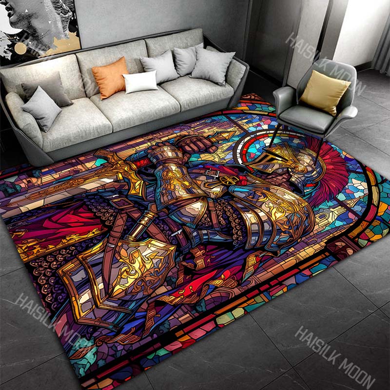 Stained glass knight with swor - Commercial Glass Printing 리뷰 및 가격