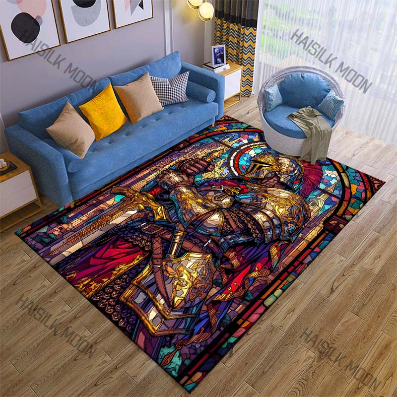 Stained glass knight with swor - Commercial Glass Printing 리뷰 및 가격