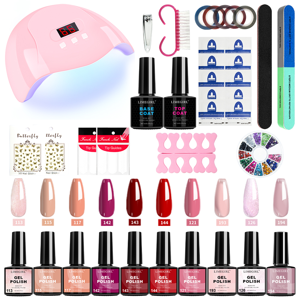 Limegirl Nail Gel Polish Set w - Exposure Unit Uv 리뷰 및 가격