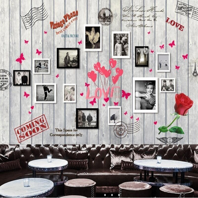 European and American wood gra - Commercial Wallpaper Printing 리뷰 및 가격