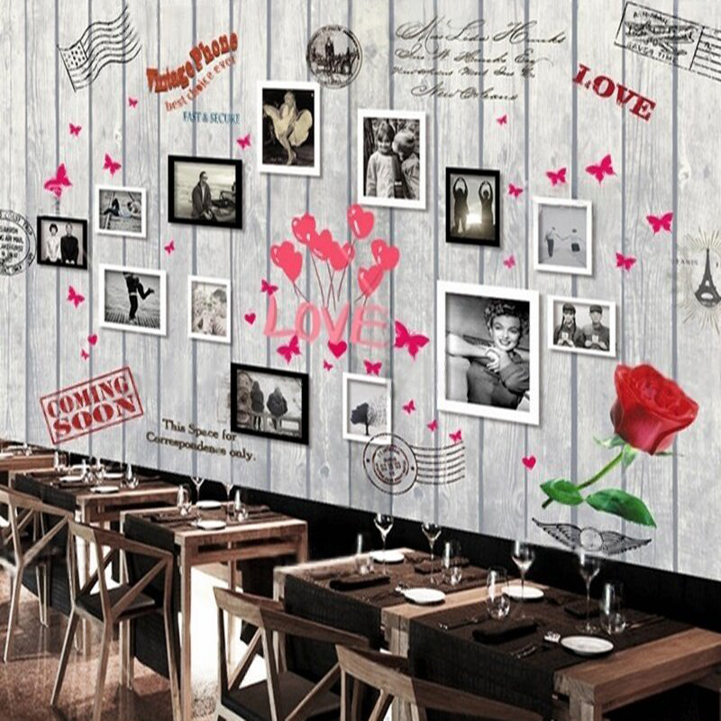 European and American wood gra - Commercial Wallpaper Printing 리뷰 및 가격