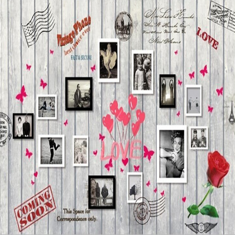 European and American wood gra - Commercial Wallpaper Printing 리뷰 및 가격
