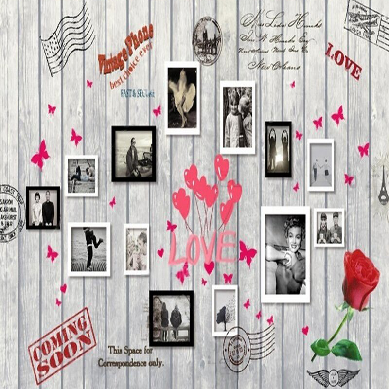 European and American wood gra - Commercial Wallpaper Printing 리뷰 및 가격