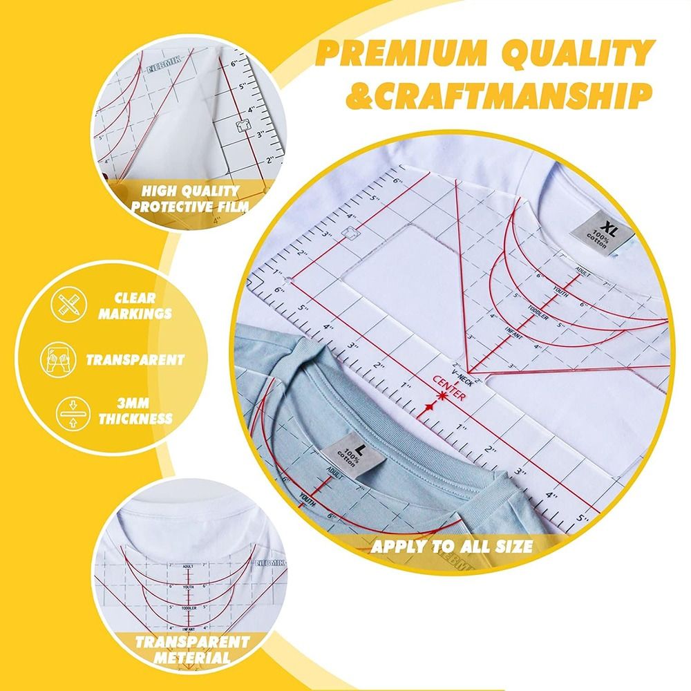 Tshirt Ruler Guide for Vinyl A - Commercial Printing Press 리뷰 및 가격
